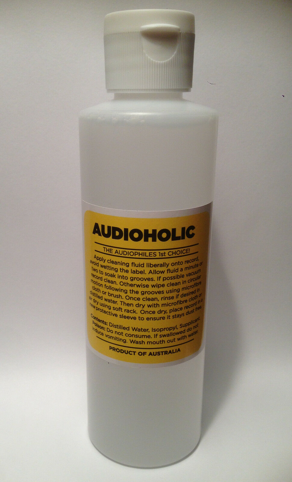 AUDIOHOLIC RECORD CLEANING FLUID NEW 250 ML.